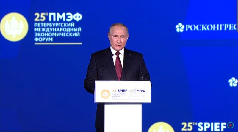 Putin en Foro Económico de San Petersburgo