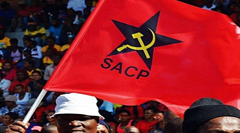 bandera del Partido Comunista de Sudáfrica
