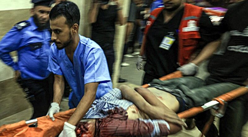 masacre sionista en hospital en Gaza