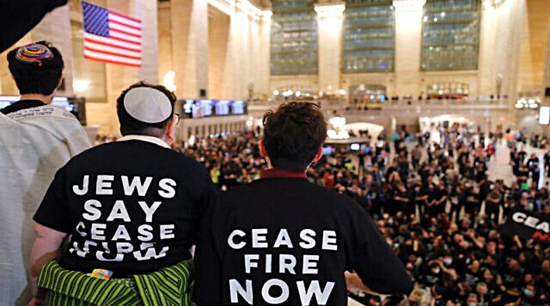 judíos por la paz se manifiestan en Nueva York