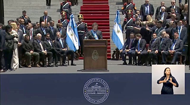 sionista Milei asume presidencia argentina
