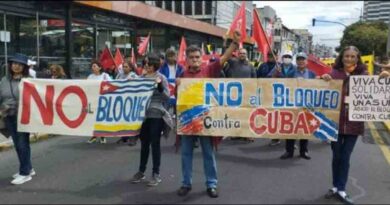 Ecuatorianos reiteran repudio al bloqueo de EEUU contra Cuba