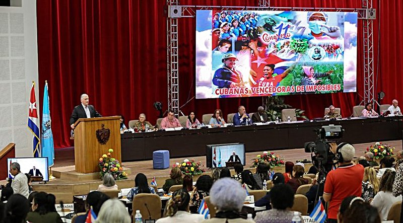 Díaz-Canel en clausura del XI Congreso de la Federación de Mujeres Cubanas