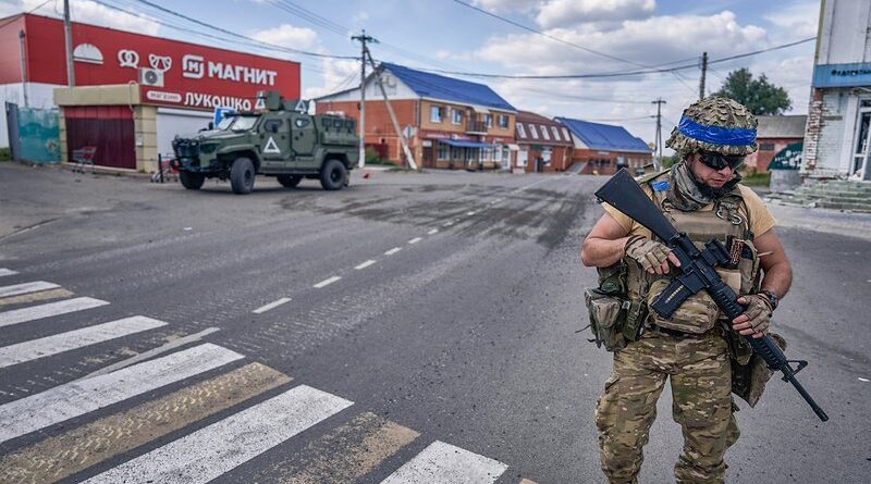 soldados ucronazis en la ciudad rusa de Sudzha