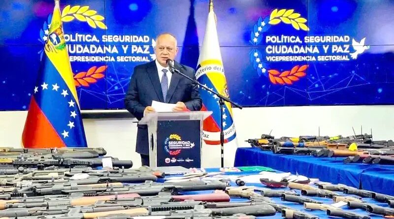 Conferencia de Diosdado Cabello denunciando plan terrorista