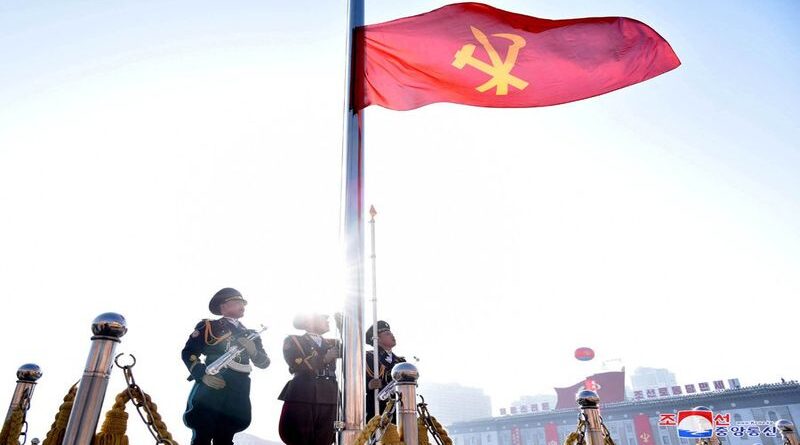 Bandera del Partido del Trabajo de Corea