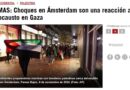 Holanda – Cargan en Ámsterdam contra hinchas israelíes por desgarrar bandera palestina