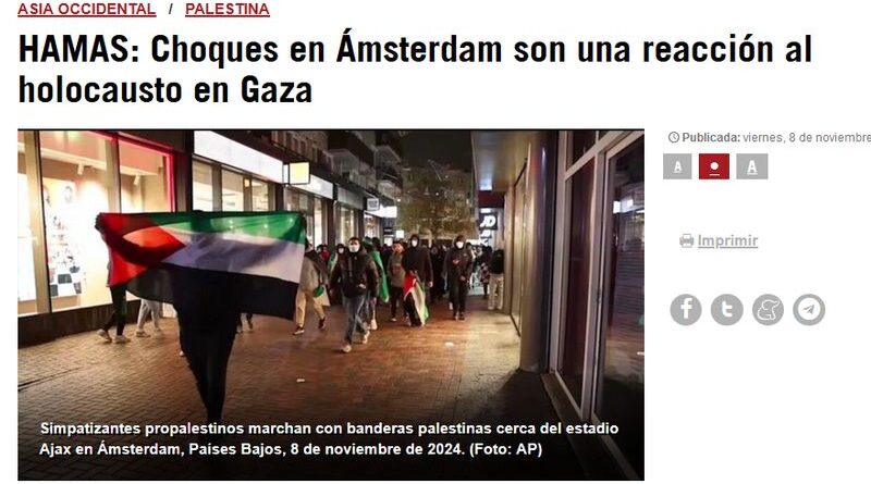 solidaridad con Palestina en Amsterdam