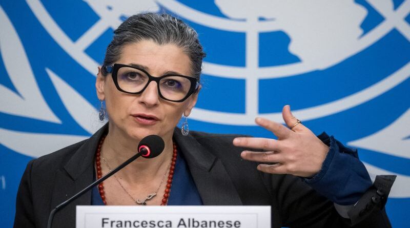 Francesca Albanese, relatora de la ONU para los territorios palestinos ocupados