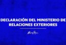 Declaración del Ministerio de Relaciones Exteriores de Cuba