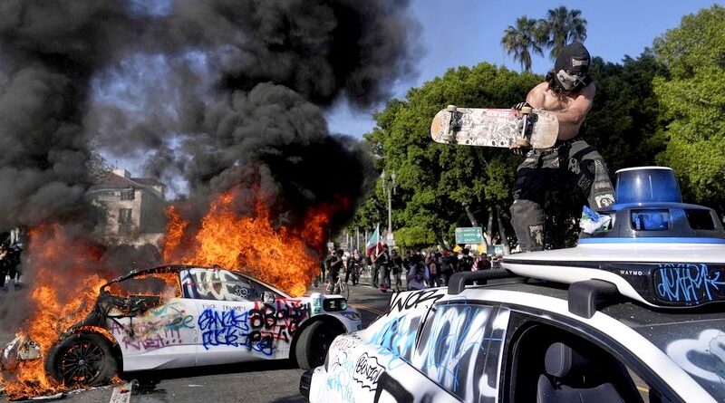 disturbios en Los Ángeles