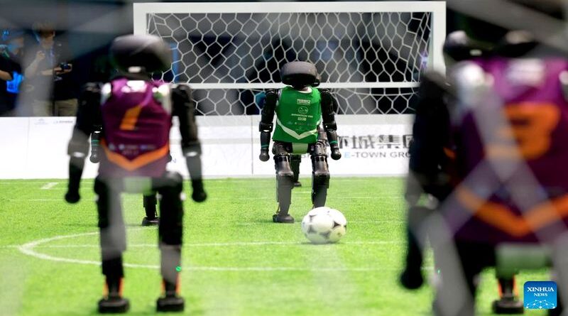 partido de fútbol de robots en China