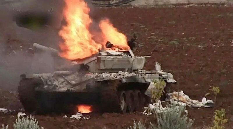 tanque israelí destruído por la resistencia palestina
