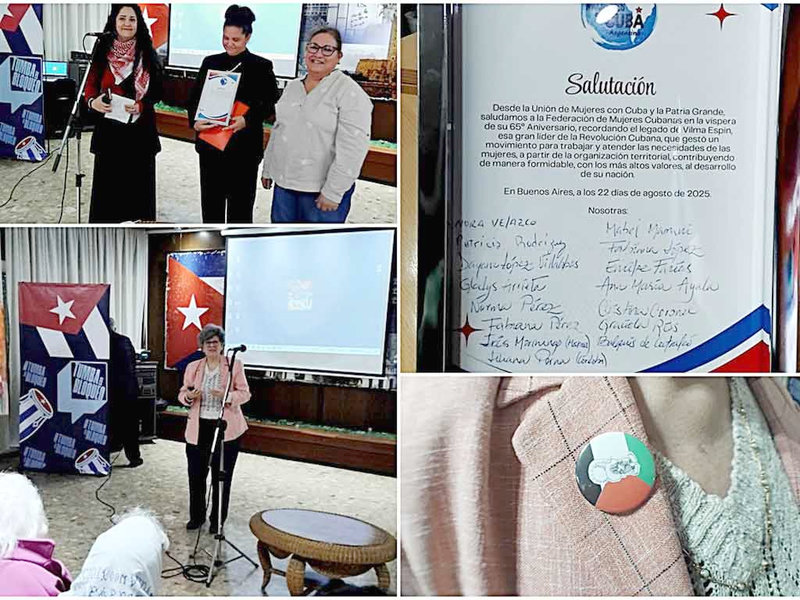 Buenos Aires: celebración de los 65 años de la fundación de la Federación de Mujeres Cubanas