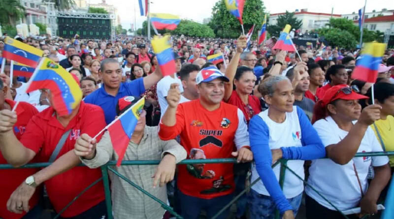 movilización en La Habana en solidaridad con Venezuela y con Maduro