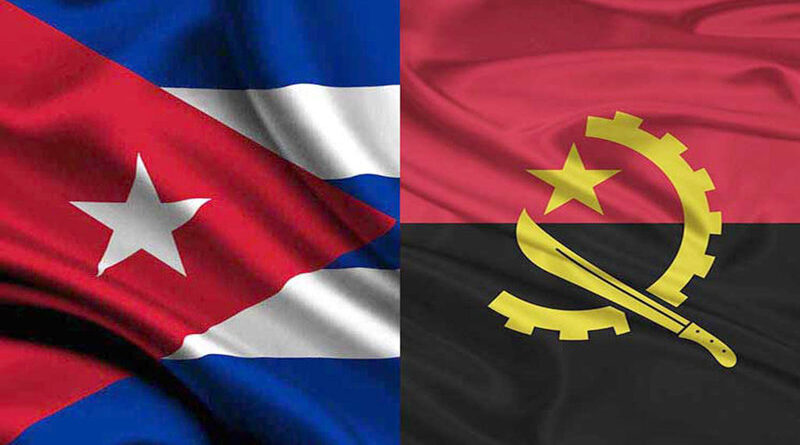 banderas de Cuba y Angola