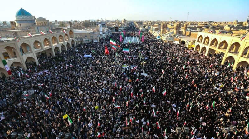 manifestaciones masivas en Irán contra agresiones occidentales