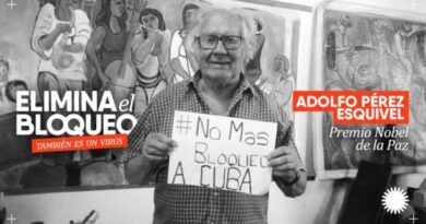 Premio Nobel argentino pide fin del bloqueo de EEUU a Cuba (+Foto)