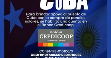 Argentina: Campaña solidaria «Estamos con Cuba»