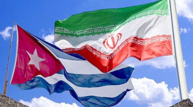 banderas de Cuba y de Irán