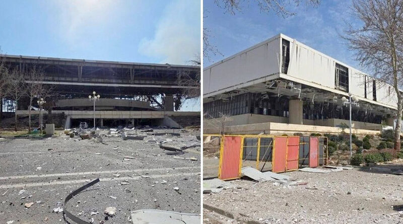 Complejo Deportivo Azadi destruído por bombas sionistas