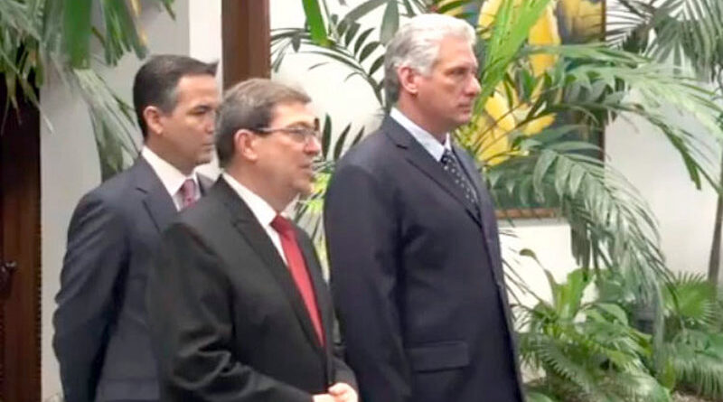 Bruno Rodríguez Parrilla y Miguel Díaz-Canel