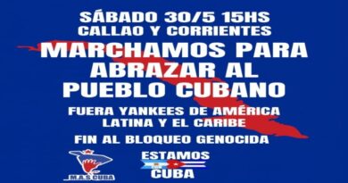 Medio centenar de agrupaciones argentinas apoyan Marcha por Cuba Medio centenar de agrupaciones argentinas apoyan Marcha por Cuba