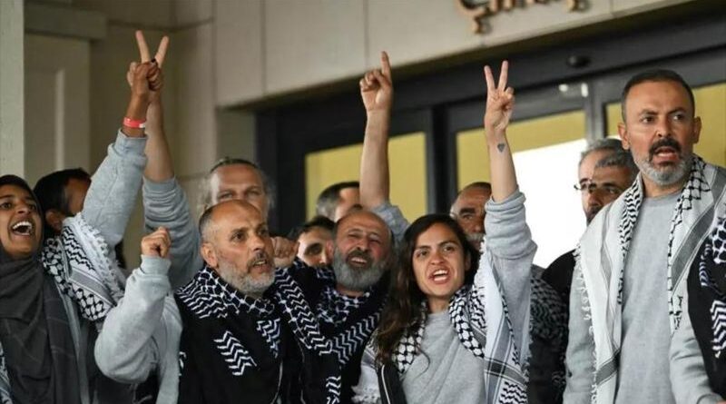 activistas de la flotilla Global Sumud