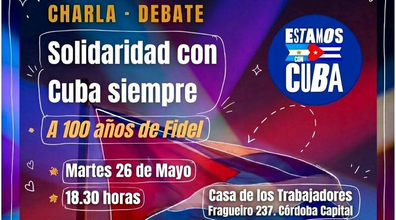 Charla-debate solidaridad con Cuba en Córdoba