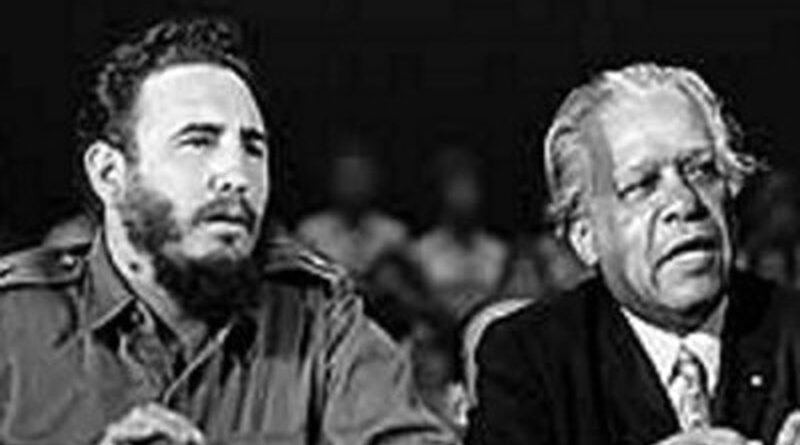 Fidel Castro y Nicolás Guillén