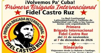 Desde Argentina 1ra Brigada Internacional Fidel Castro Ruz a Cuba