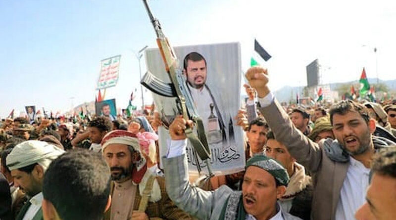 manifestación de Ansarulá en Yemen