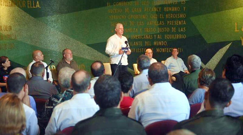 Díaz-Canel en acto por víctimas del Crimen de Barbados