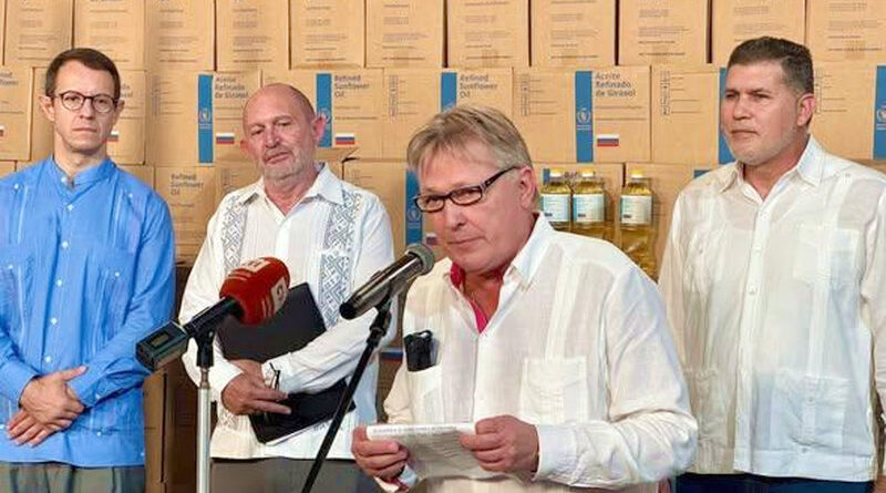 embajador ruso en donación de alimentos para Cuba